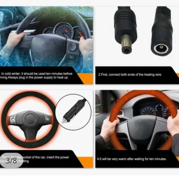 Heated +Regular Steering Wheel Cover🚗 Bundle - Picture 14 of 14